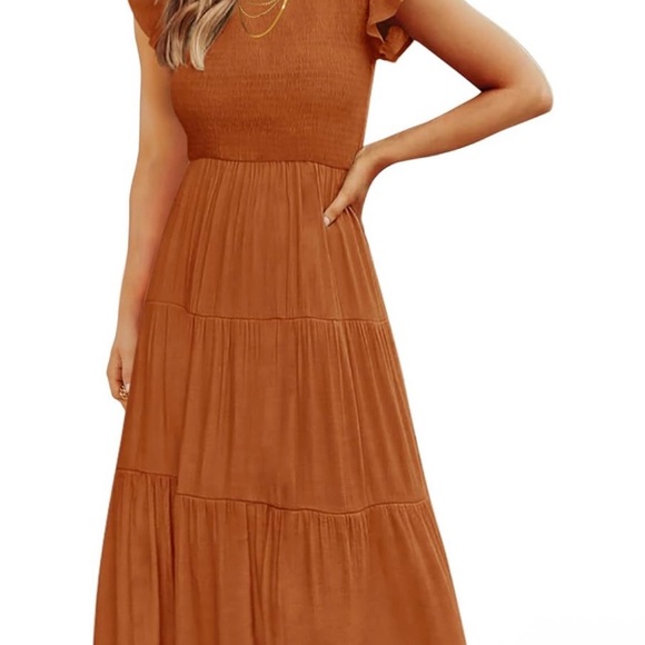 Zesica Dresses & Skirts - Elegant Orange Maxi Dress